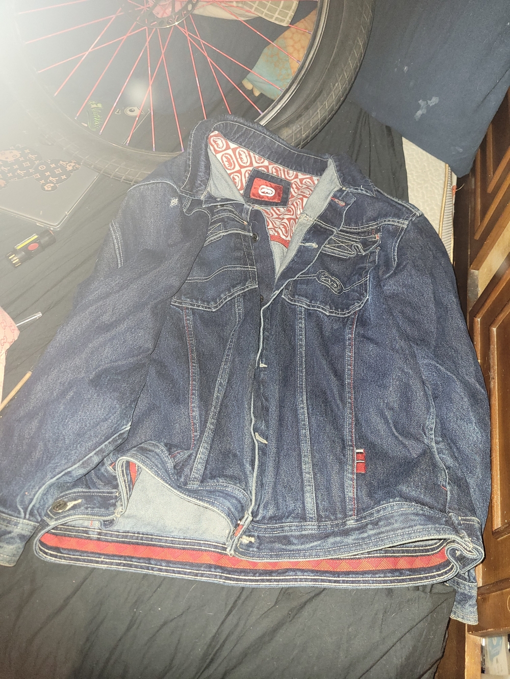 Men's Ecko Denim Jacket - Dark Blue Casual Trucker